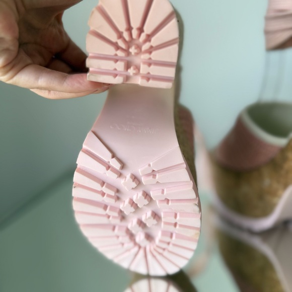 New Jimmy Choo Gal Raffia Cork Ankle-Tie Platform Sandals $750 36 - Picture 10 of 17